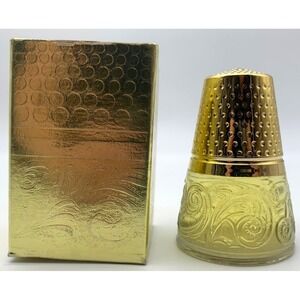 Vintage Avon Golden Thimble Charisma Cologne 2 fl oz With Box